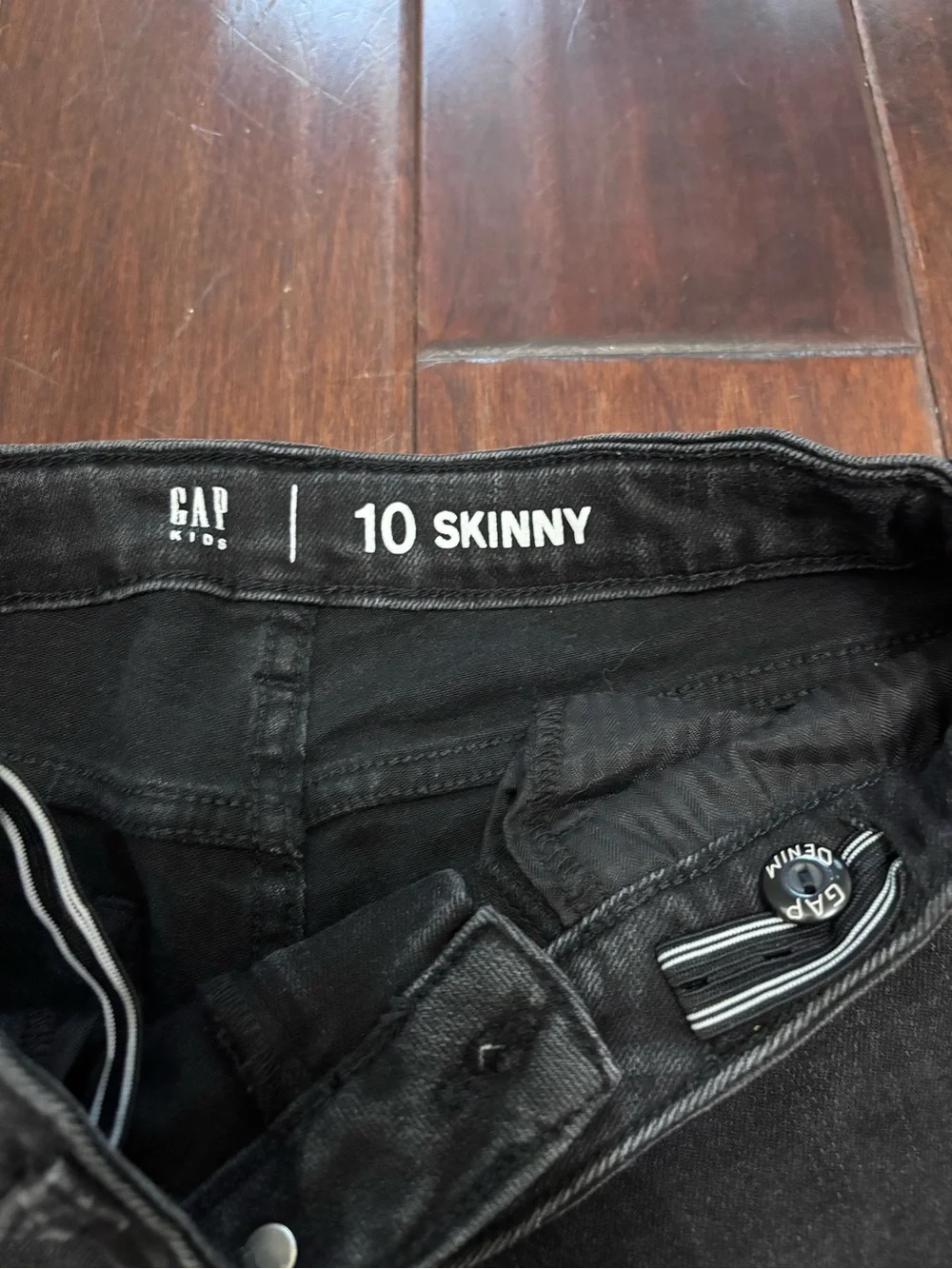 GAP Black Skinny Jeans with Ankle Zips